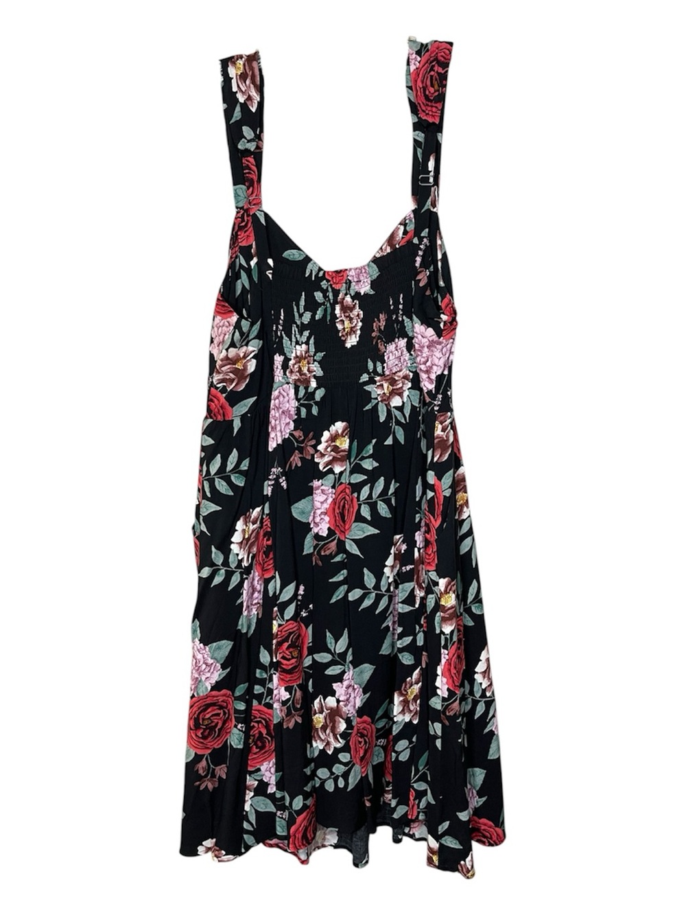 Torrid Black Floral Sundress with Red & Pink Roses Sz 2 (2X-18/20) - Picture 3 of 6